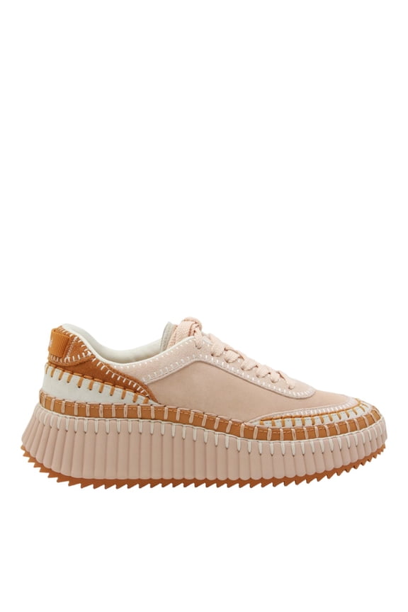 é Layered Sneakers With Whipstitch Accents Neutrals (Women's)