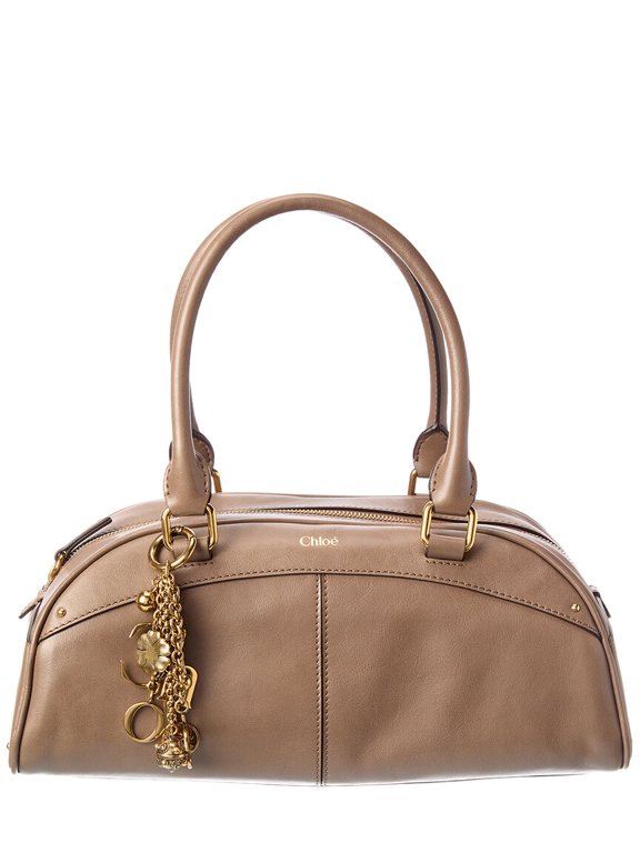 Leather Shoulder Bag, Brown