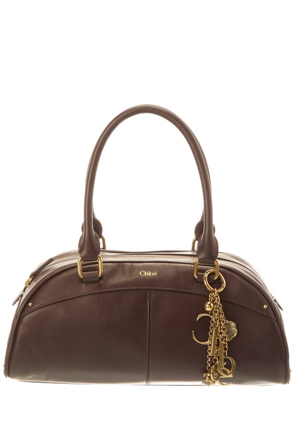 Leather Shoulder Bag, Brown