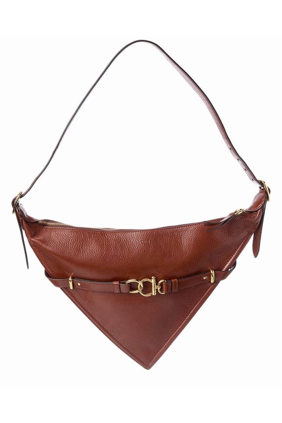 Leather Shoulder Bag, Brown