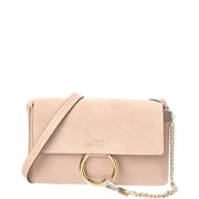 Chlo  Logo Leather Shoulder Bag, Brown