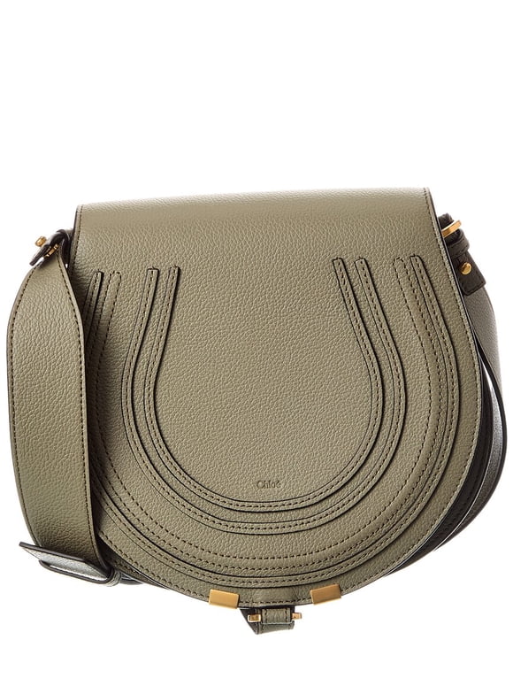 Marcie Leather Saddle Bag, Green