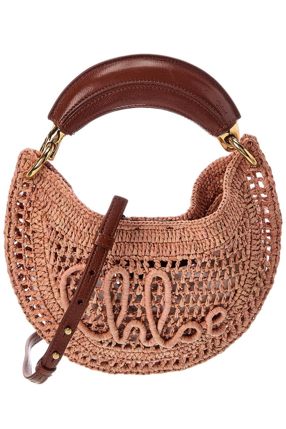 Summer Banana Raffia Hobo Bag