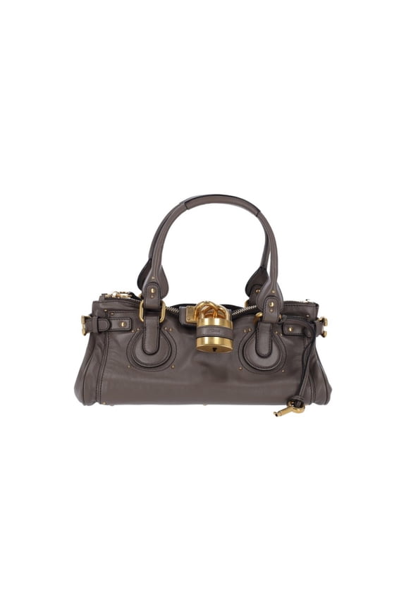 Women's "Paddington" Shoulder Bag, In Taupe Buffalo Leather Brown
