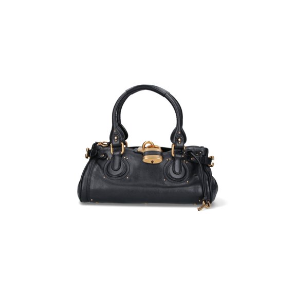 Chlo Women's Rectangular Black Shoulder Bag Black