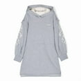 thumbnail image 1 of Chloe Girls Embroidered Logo Hooded Dress, Size 10Y, 1 of 3