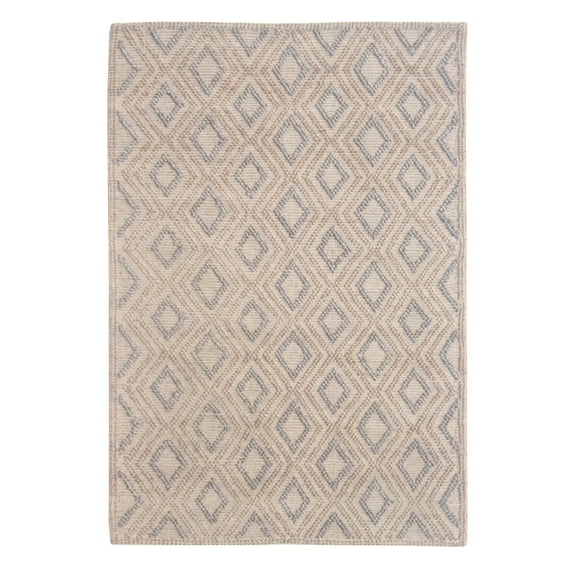 Chloe 7722 Natural Grey Diamond Area Rug, Size - 5' x 7'