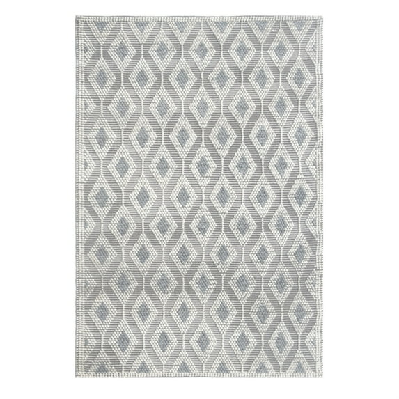 Chloe 7723 Ivory Grey Trellis Area Rug, Size - 6' x 9'