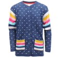 thumbnail image 1 of Chloe B. Girls 2-16 Button Up Polka Dot Cardigan Sweater (Navy Small (7/8)), 1 of 1