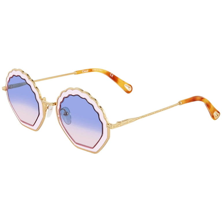 CHLOE CE147S 833 Sunglasses Gold Light Pink Blue Frame  display picture 1