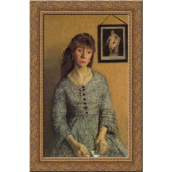 Chloe Boughton Leigh 24x16 Gold Ornate Wood Framed Canvas Art by Gwen John