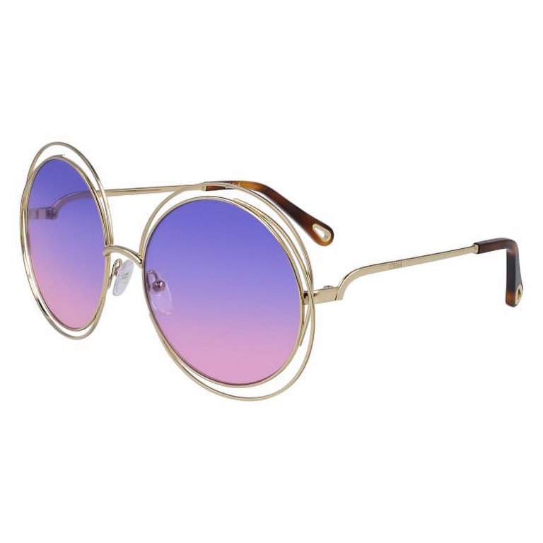 Chloe Round Sunglasses - Gold and Purple Kits.com -- Chloe CH0326S main image 4