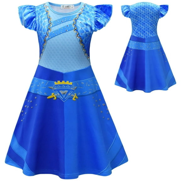Chloe Costume for Girls Movies Halloween Blue Outfits SIZE for 3-9Y