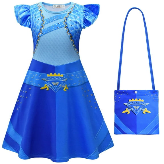 Chloe Costume with Bag for Girls Movies Halloween Blue Outfits SIZE for 3-4Y