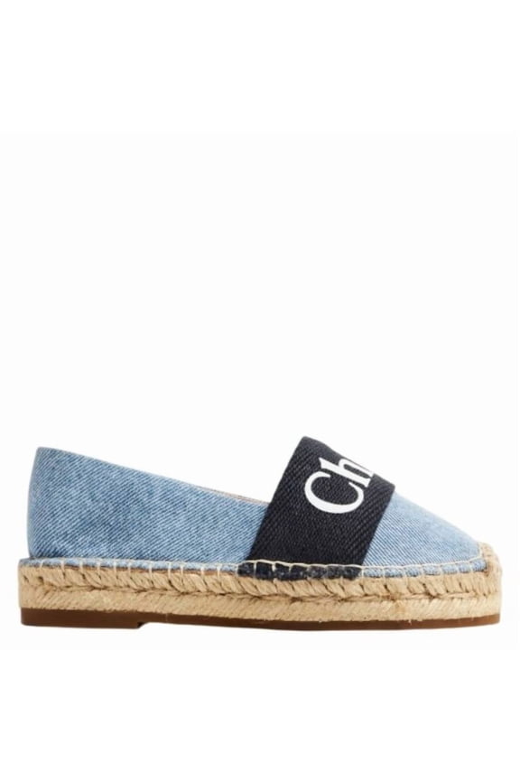 e Girls Logo Denim Woody Espadrilles, Brand Size 30 (13 Kids)