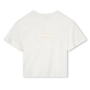 Chloe Girls Logo Print Cotton T-Shirt, Size 4Y
