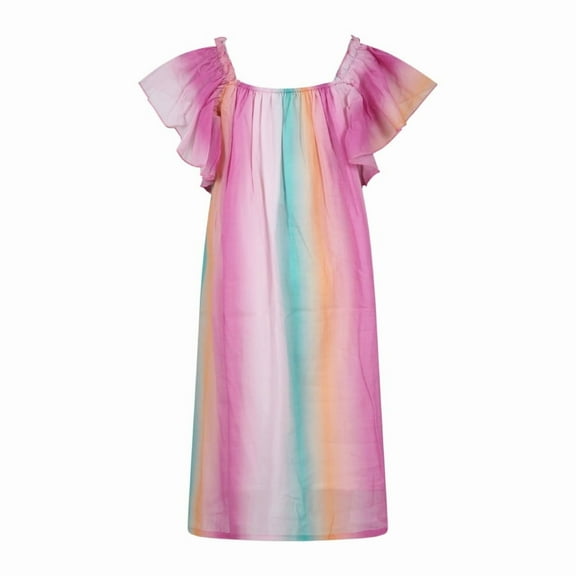 Chloe Girls Square Neck Cotton Dress, Size 4Y