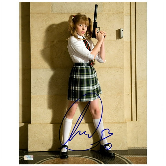 Chloe Grace Moretz Autographed Kick-Ass Hit-Girl School Girl 11x14 Photo