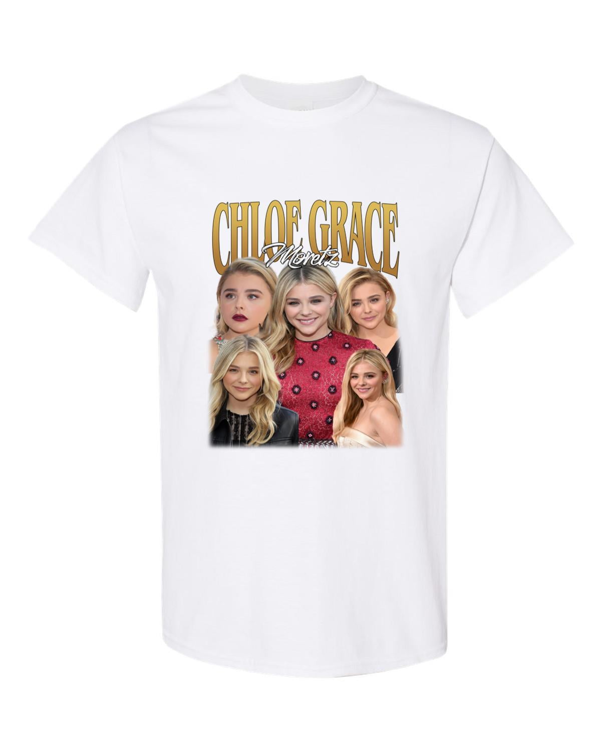 Chloe Grace Moretz T-Shirt Movie Star Tribute in 90s Design, for men