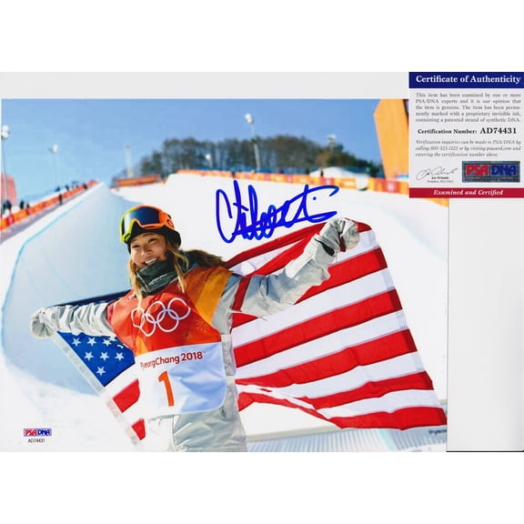 Chloe Kim Snowboarding 2022 Olympics Signed Autograph 8x10 Photo PSA/DNA COA #1