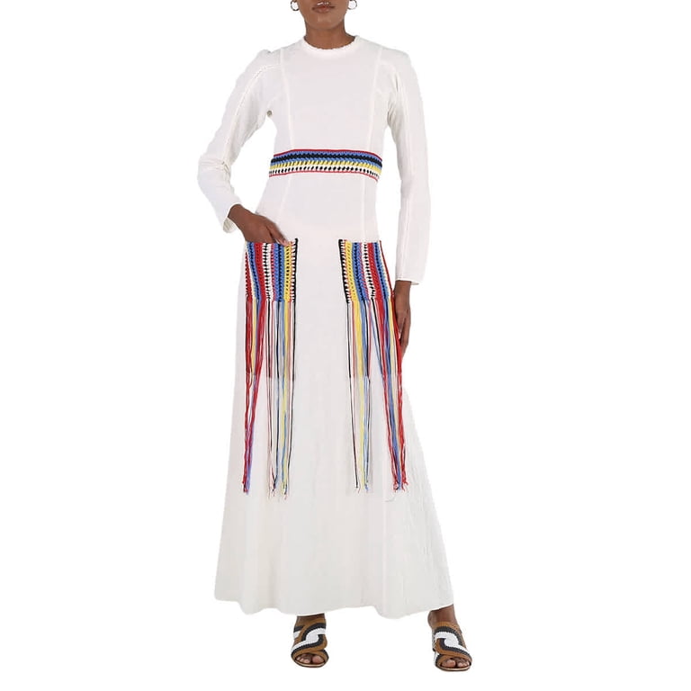 Chloe Ladies Iconic Milk Crochet-Detail Long Dress, Brand Size 38 (US Size  6) - Walmart.com