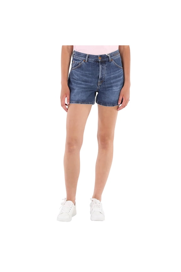 e Ladies Kadovar High-Waisted Denim Jean Shorts, Waist Size 27"