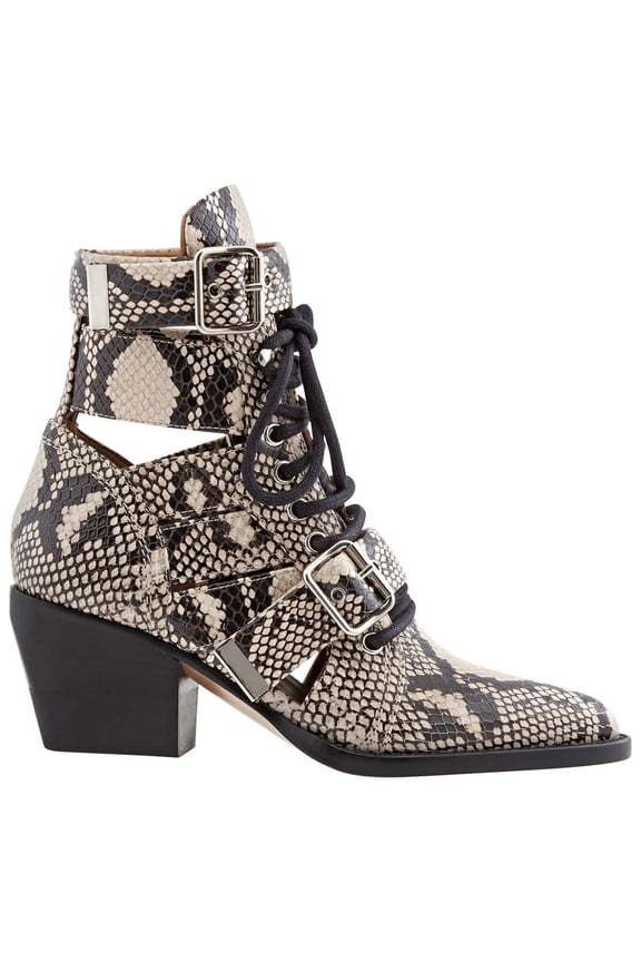 e Ladies Python Boots In Grey, Brand Size 35 (US Size 5)