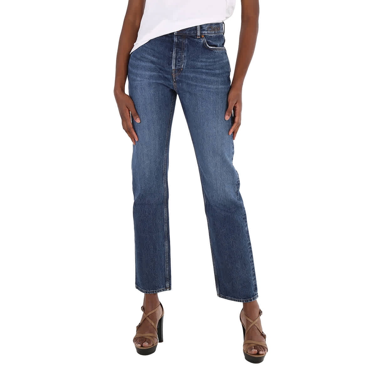 直営店‐Chloe‐ SALE! DENIM ミュール Marcie denim clogs in blue - Chloe | Mytheresa