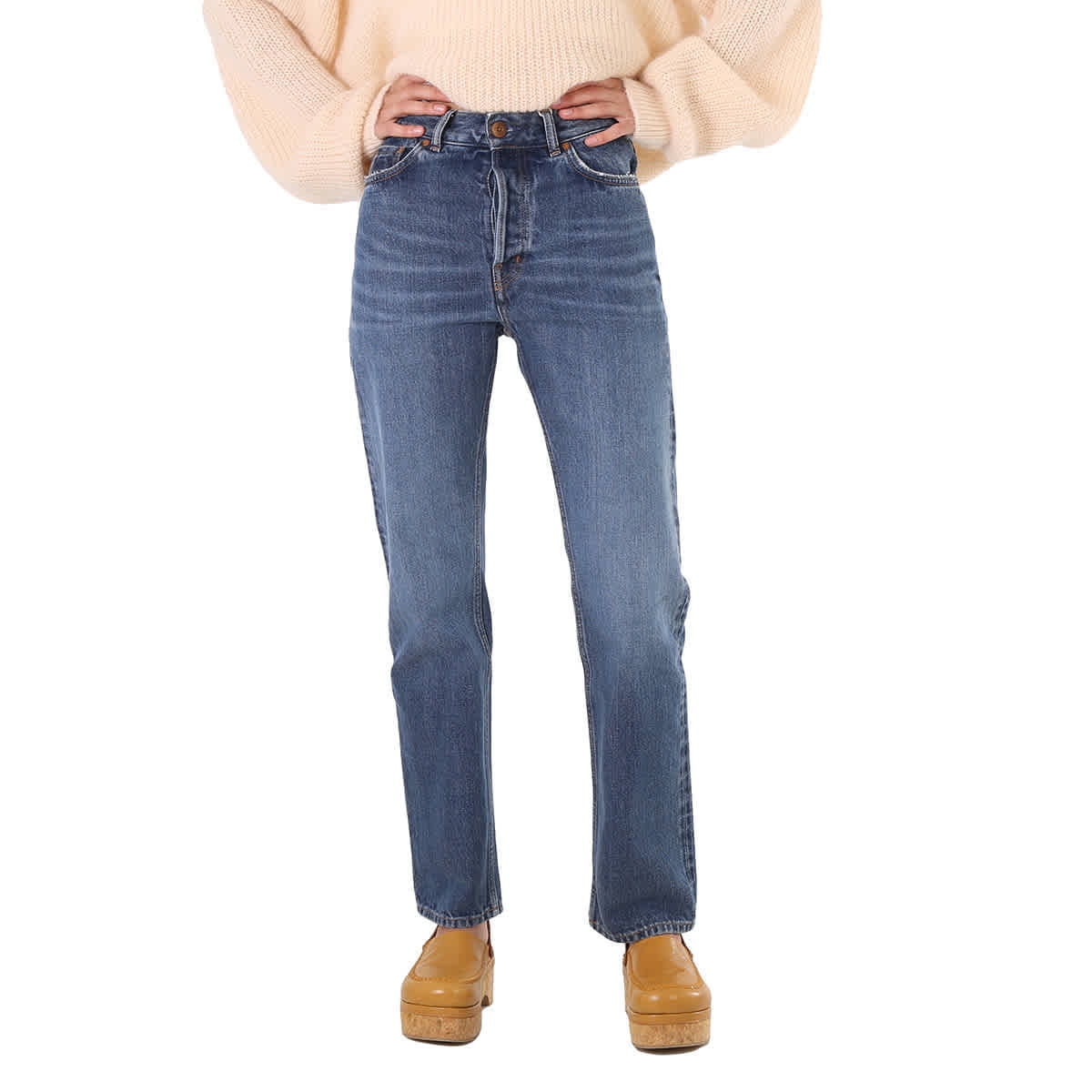 【関税&送料込】Chloe Salmon Denim Jeans Chloe Ladies Semeru Slim Cotton Denim Jeans, Waist Size 31