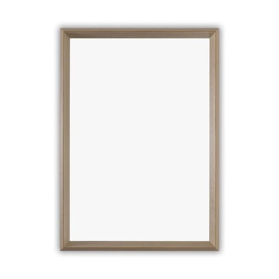 Chloe Lighting 35 in. Reflection Framed Wall Mirror, Black & Walnut