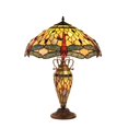 thumbnail image 1 of Chloe Lighting Anisoptera Purity Tiffany-Style Dragonfly 3-Light Double Lit Table Lamp with 19" Shade, 1 of 2