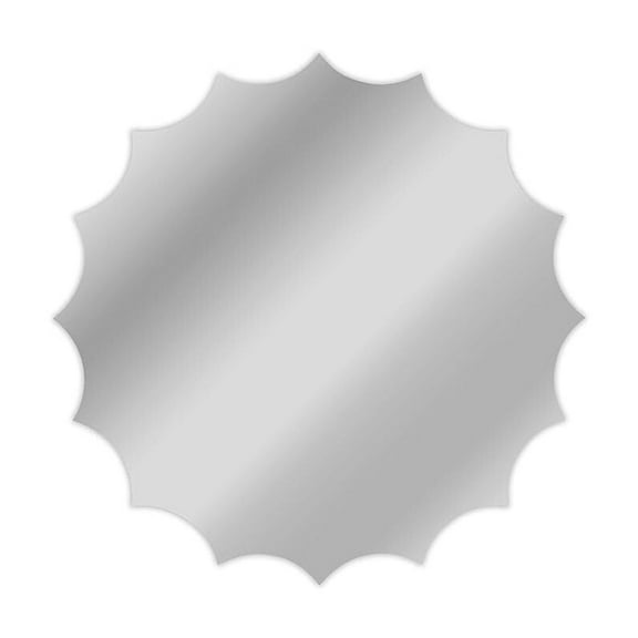 Chloe Lighting Reflection Vertical Hanging Sun Shaped Frameless Wall Mirror 32" Height