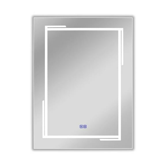 Chloe Lighting CH9M020BL32-VRT 32 in. 3 Color Temperatures 3000K-6000K Luminosity Back Lit Rectangular Touchscreen LED Mirror
