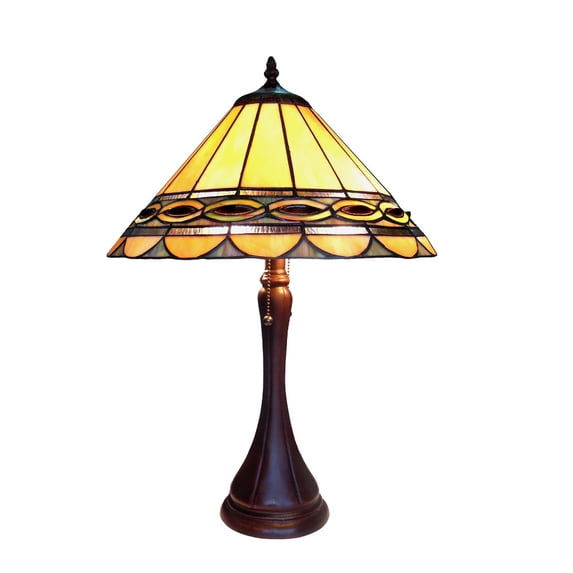 Chloe Lighting Gisele Tiffany-Style 2-Light Baroque Table Lamp with 16" Shade
