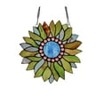 thumbnail image 1 of Chloe Lighting Handcrafted Floral Design Vibrant Multicolor Stained Glass Window Panel Blue, Green, 1 of 5
