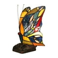 thumbnail image 1 of Chloe Lighting Jacy 1-Light Butterfly Glass Accent Table Lamp in Multi-Color, 1 of 6