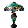 thumbnail image 1 of Chloe Lighting Liaison Tiffany-Style 3-Light Victorian Double Lit Table Lamp with 18" Shade, 1 of 3
