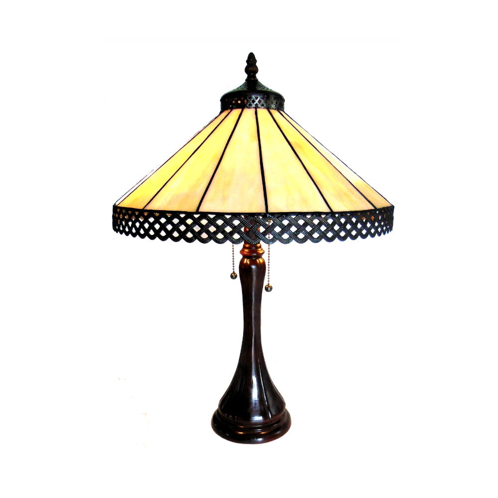 Mila 16" Stained Glass and Bronze Tiffany-Style Table Lamp