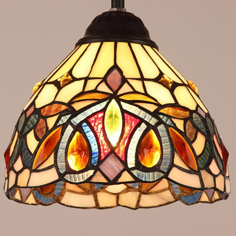 Chloe Lighting Serenity Victorian Tiffany style Dark Bronze 1 Light Mini Pendant 8 Wide