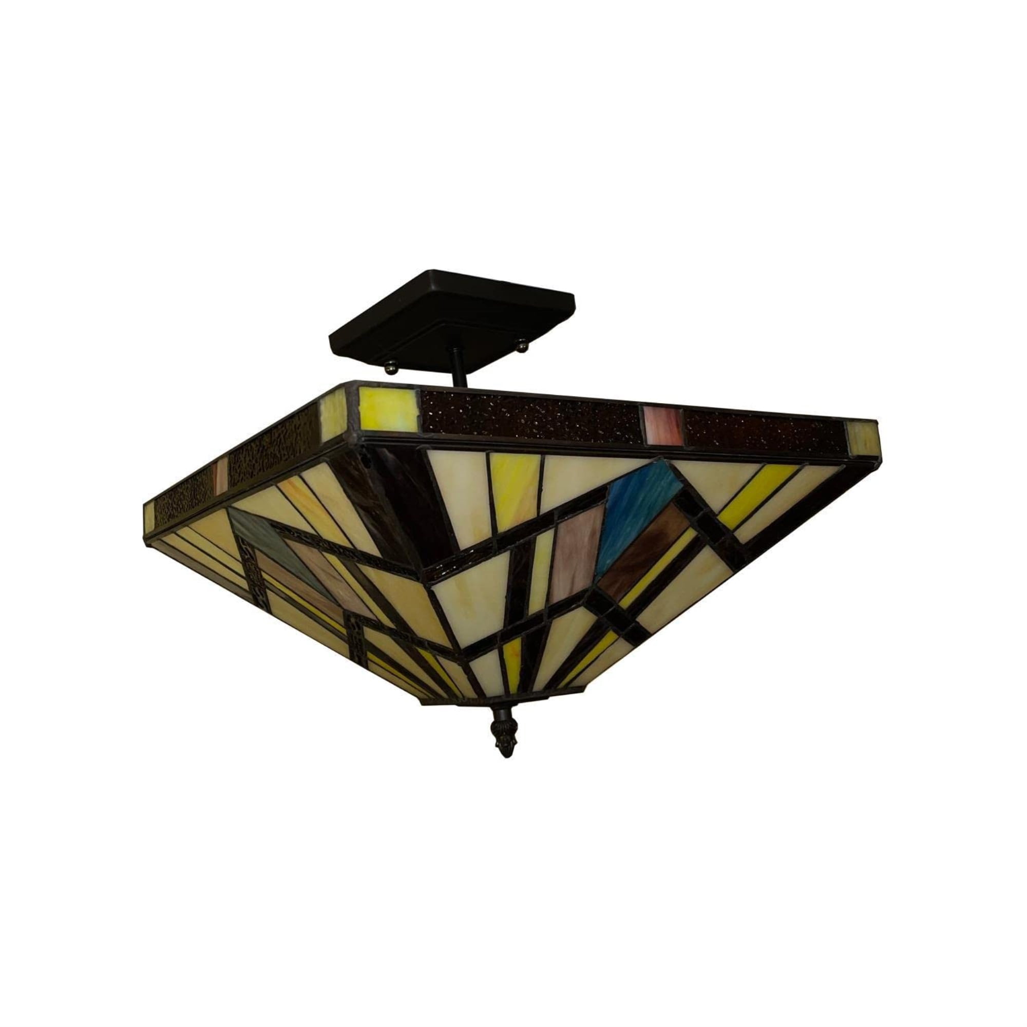 Mission Blackish Bronze Semi-flush Ceiling Fixture 14