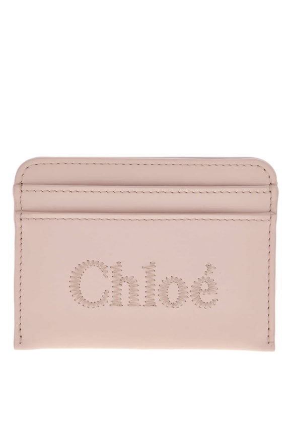 e Logo-Embroidered Leather Cardholder