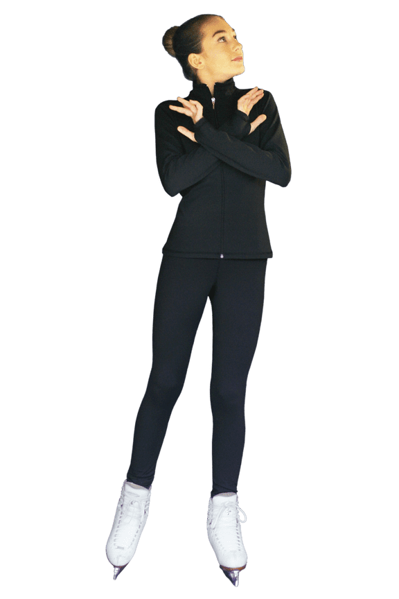 Chloe Noel JS735 Solid Color Elite Figure Skating Jacket w/ Thumb Holes