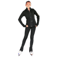thumbnail image 1 of Chloe Noel JS792 Color Contrast Elite Figure Skating Jacket w/ Pockets Thumb Holes Swarovski Crystal Design, 1 of 1