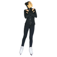 thumbnail image 1 of Chloe Noel PS711 Solid Color Skinny Yoga Off Ice Elite Figure Skating Pants w/ Front Pocket and Swarovski Crystal Block, 1 of 3