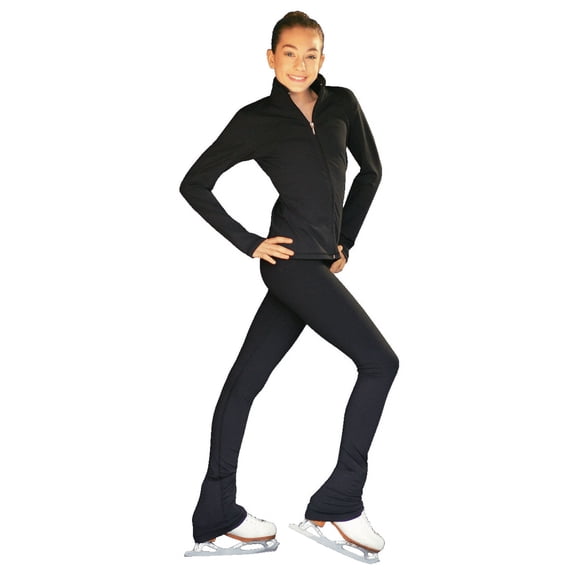 Chloe Noel PS735 Solid Over-the-hill Skate Elite Figure Skating Pants with Front Pocket