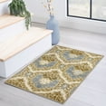 thumbnail image 1 of Chloe Non-Slip Floral Damask Indoor Washable Area Rug by Blue Nile Nills, 1 of 4