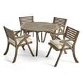 thumbnail image 1 of Chloe Outdoor 5 Piece Acacia Wood Dining Set with Round Table, 1 of 13