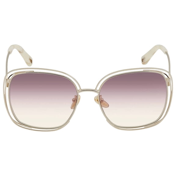 Chloe Pink Gradient Square Ladies Sunglasses CH0077SK 003 58