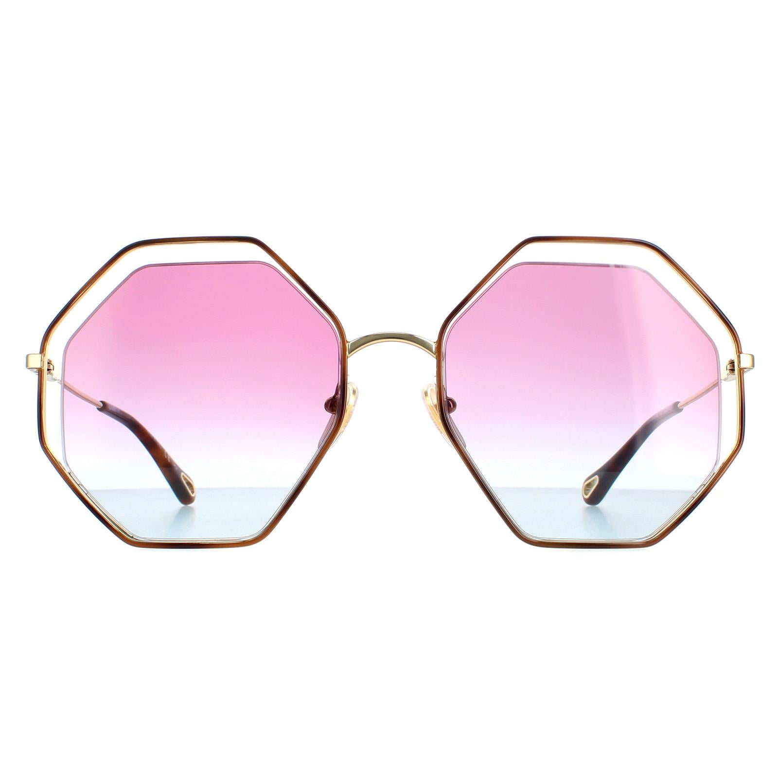 Chloe Sunglasses CH0042S 004 Gold Brown Gradient - Walmart.com