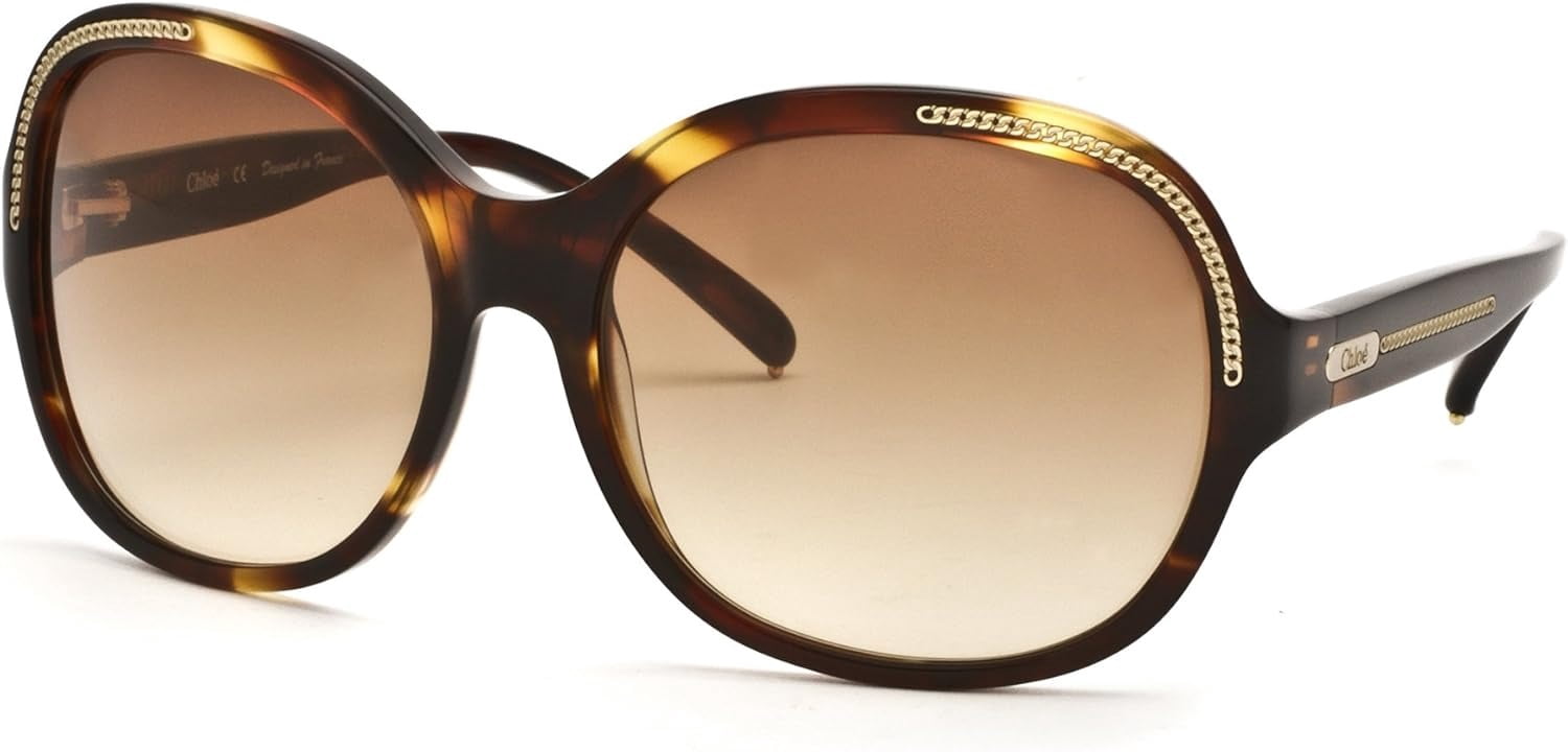 Chloé Gold-Brown Havana Women Sunglasses (Market price $400) Havana Aly Combi Sunglasses | Chloe main image 3